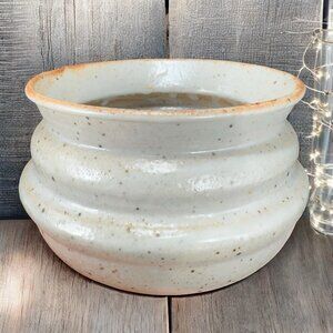 Hand Made Studio Art Pottery Marked Cafe De Sabine 2003 Gray Stoneware Bowl Dish